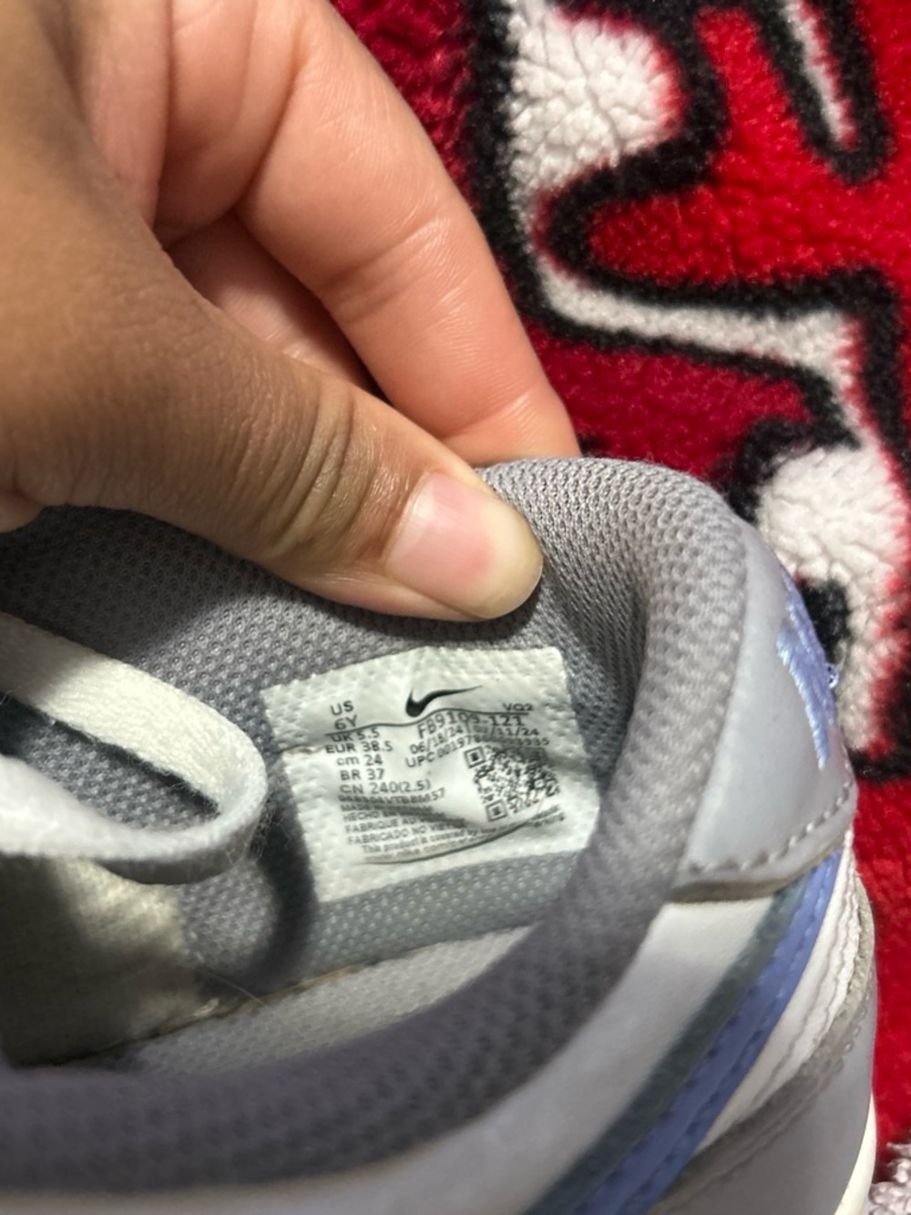 Nike Kids Gray and Light Blue Sneakers